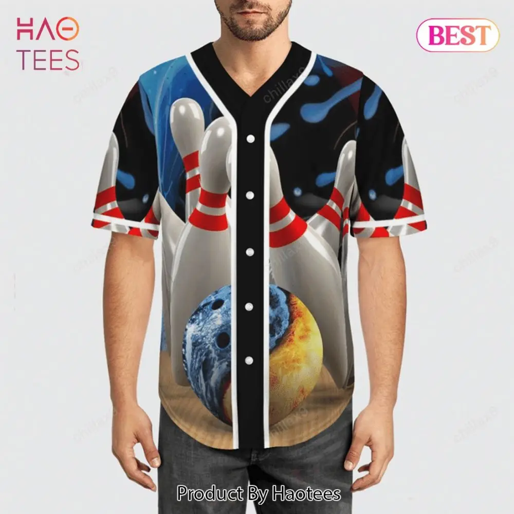 Strike A Style: 3D Bowling Graphic Button-Up Shirt For Men – Perfect Gift For Bowling Fans! Strike A Style: 3D Bowling Graphic Button-Up Shirt For Men – Perfect Gift For Bowling Fans! - Image 1