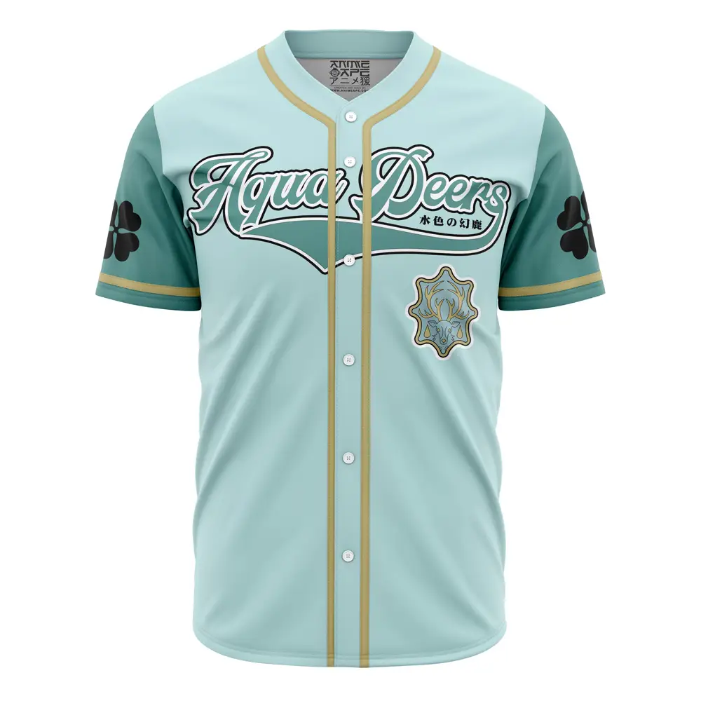 Stylish Aqua Deers Baseball Jersey – Unisex, Breathable Fabric, Perfect For Sports Fans & Anime Lovers!