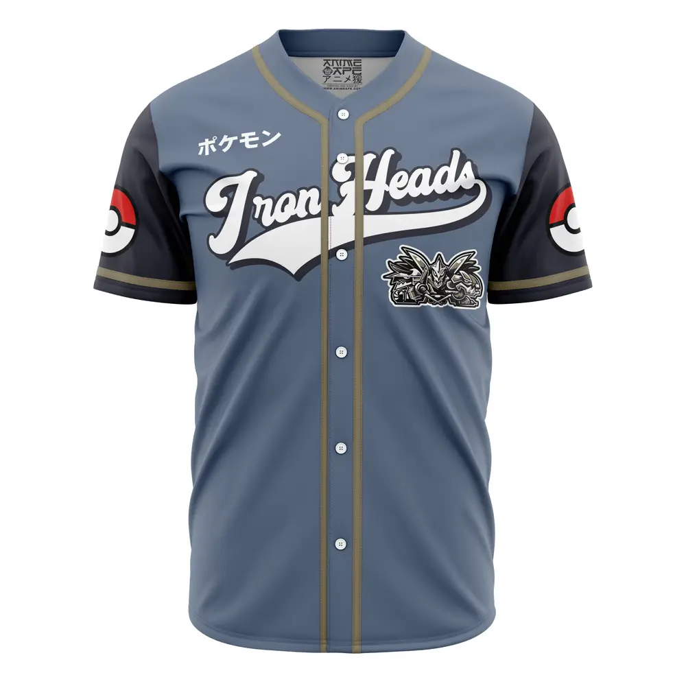 Stylish Iron Heads Baseball Jersey - Anime-Inspired Design, Perfect For Fans & Collectors