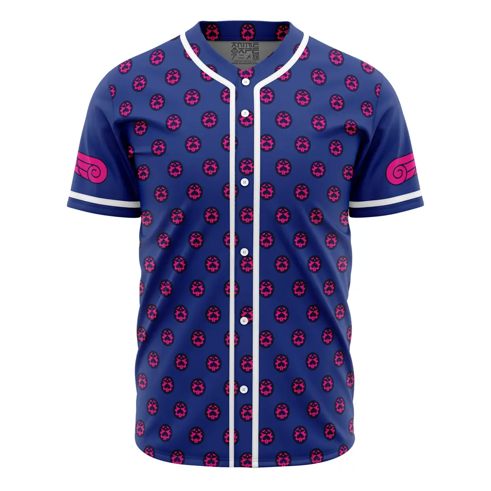 Stylish Purple & Pink Patterned Baseball Jersey - Unisex Casual Fashion Shirt