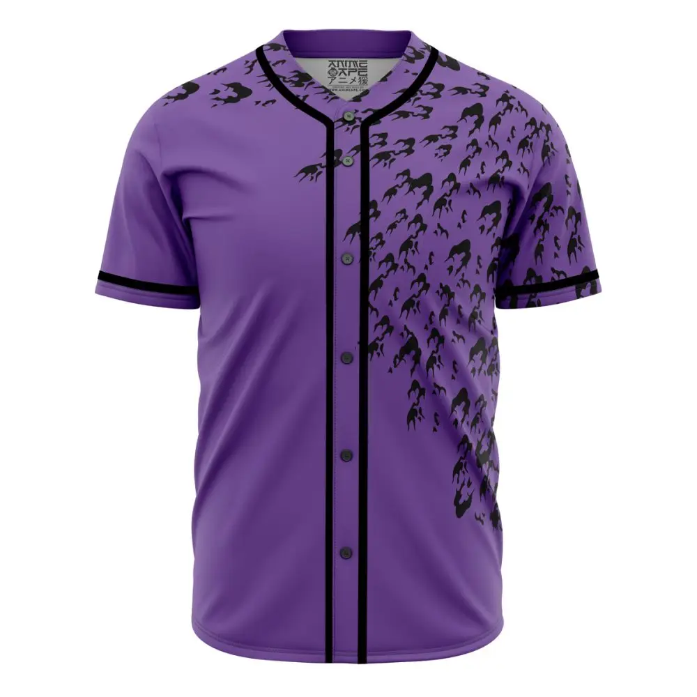 Stylish Purple Anime Baseball Jersey - Unique Graphic Design For Fans