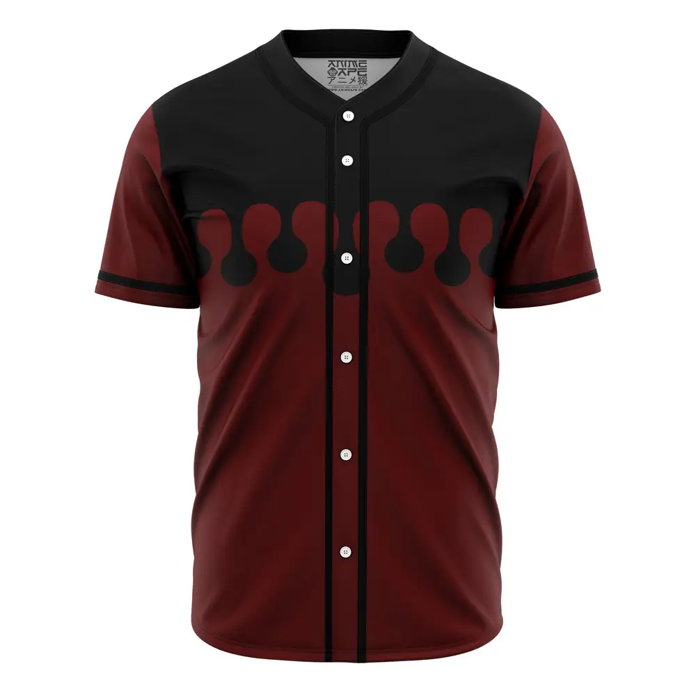 Stylish Red & Black Baseball Jersey - Button-Up, Modern Design, Perfect For Casual Wear