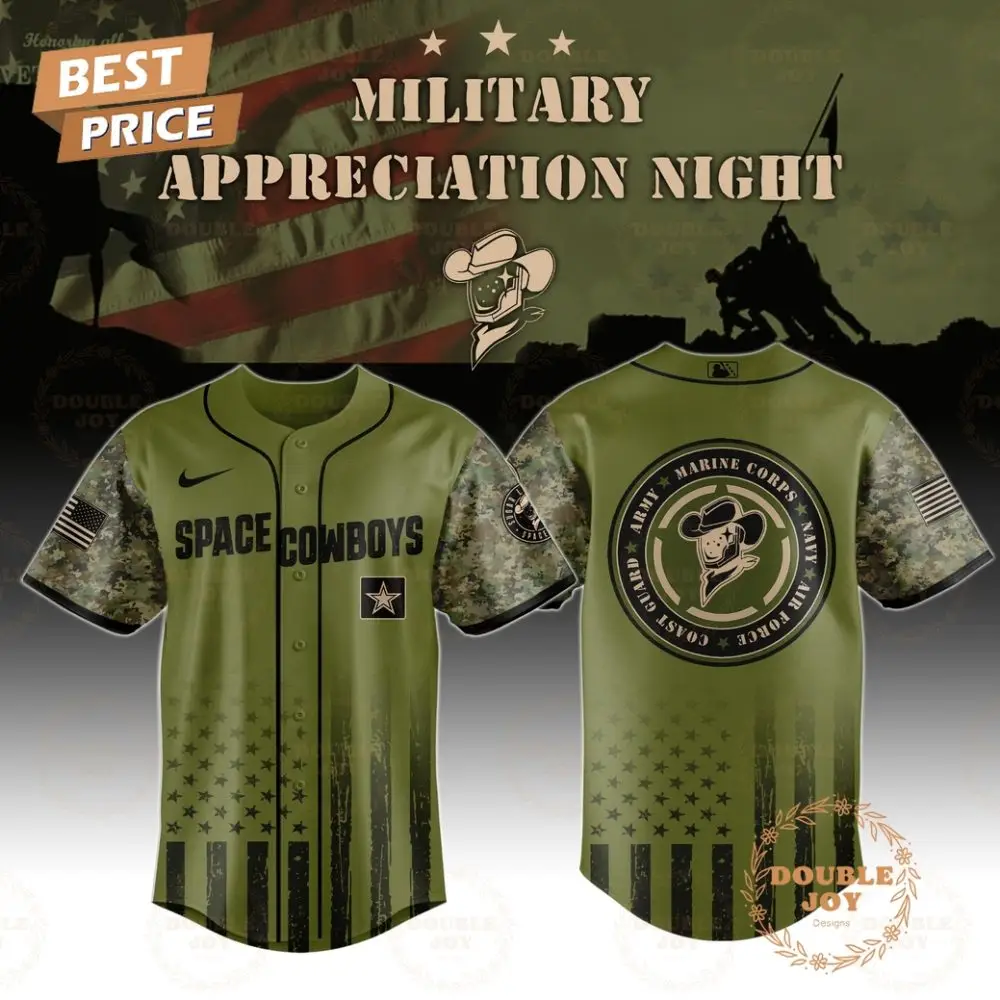 Sugar Land Space Cowboys Military Appreciation Night 2025 Special Edition Baseball Jersey