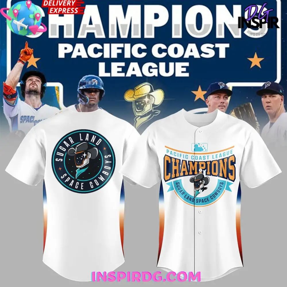 Sugar Land Space Cowboys Pacific Coast League 2024 White Baseball Jersey Sugar Land Space Cowboys Pacific Coast League 2024 White Baseball Jersey - Image 1