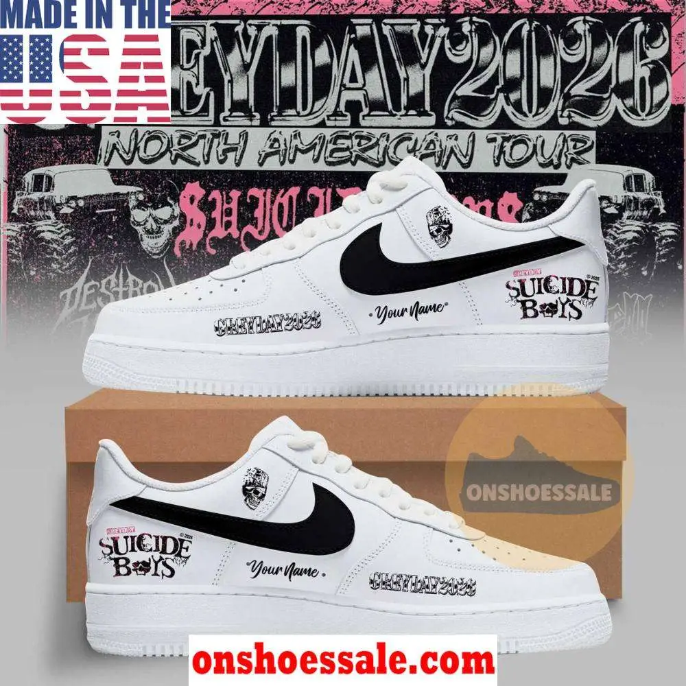 Suicideboys Greyday 2026 North American Tour Air Force 1 Shoes, Gift For Fans - Best Gift Shoes Suicideboys Greyday 2026 North American Tour Air Force 1 Shoes, Gift For Fans - Best Gift Shoes - Image 1