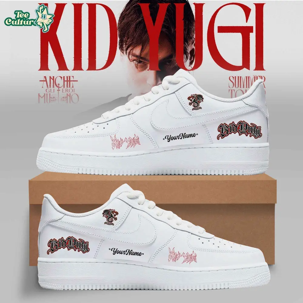 Summer Tour Kid Yugi White Air Force 1 Limited Edition Custom Sneakers 2026
