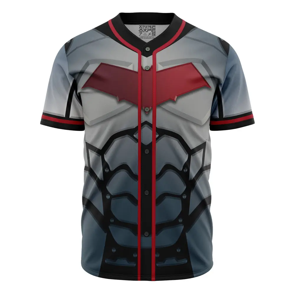 Superhero-Inspired Baseball Jersey - Bold Armor Design, Unisex, Breathable Fabric Superhero-Inspired Baseball Jersey - Bold Armor Design, Unisex, Breathable Fabric - Image 1