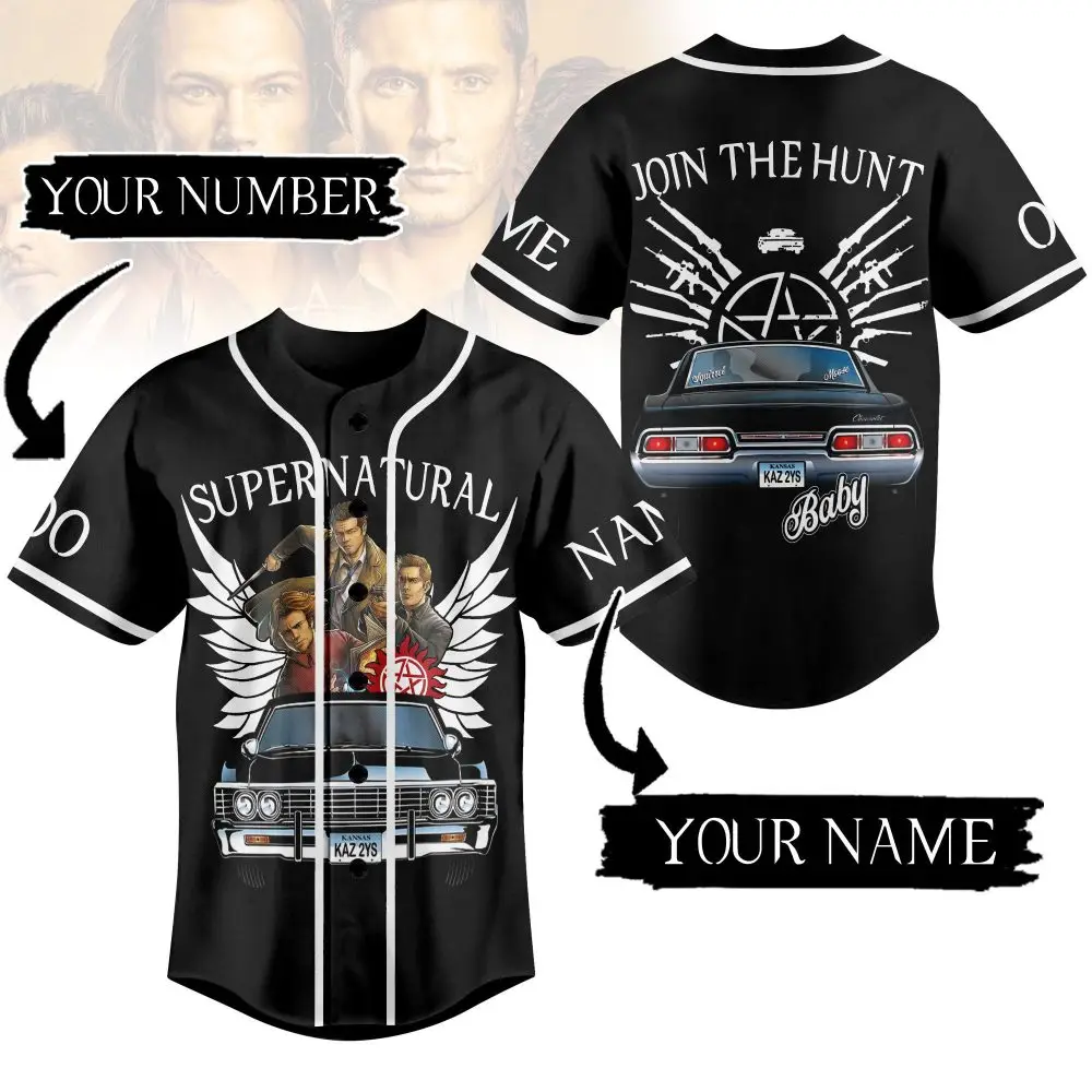 Supernatural Custom Jersey - Personalize With Name & Number, Join The Hunt!