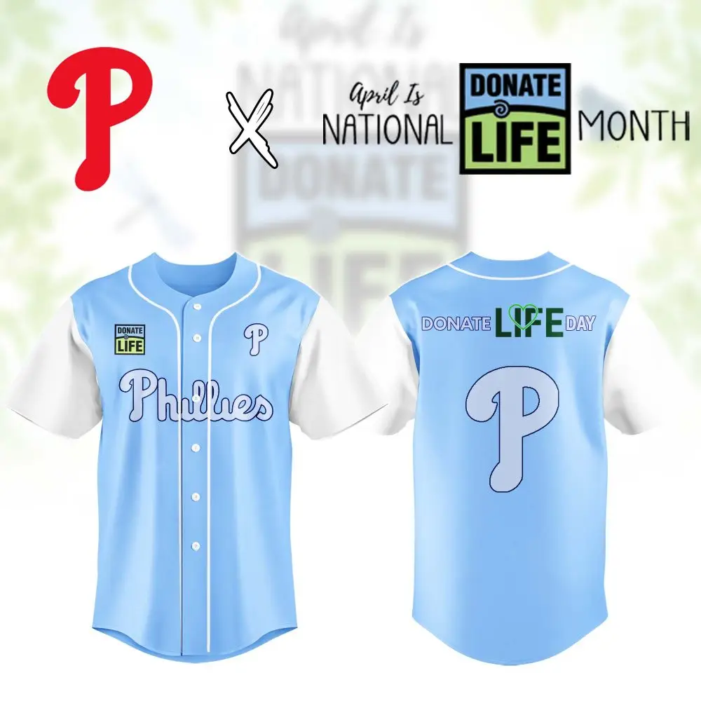 Support Donate Life Month With Exclusive Phillies Jersey – Limited Edition!
