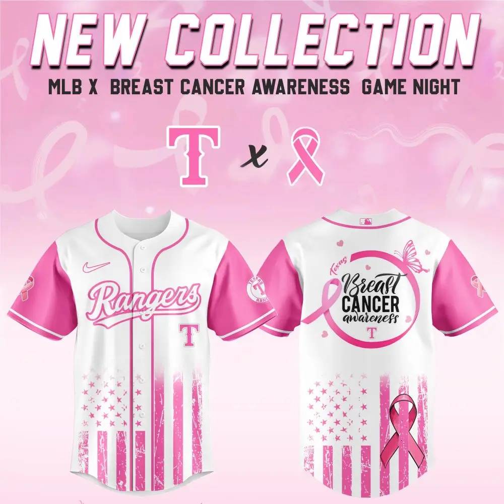 Support Mlb Breast Cancer Awareness: Limited Edition Pink Rangers Jersey