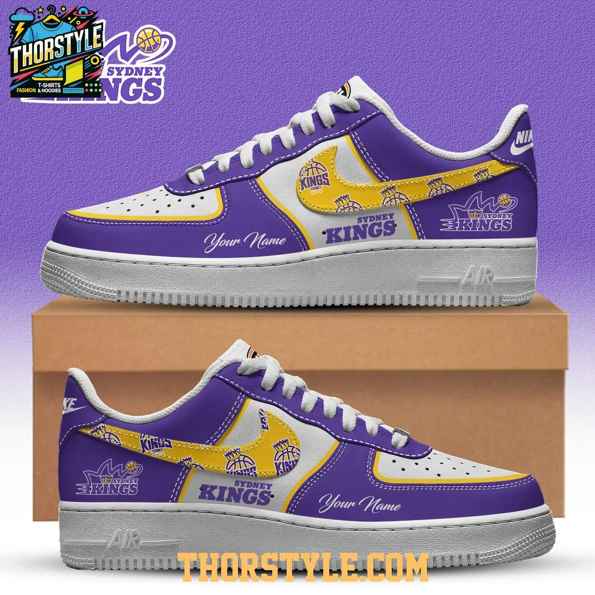 Sydney Kings 2025 Take The Throne NBL Personalized Air Force 1 Shoes Sydney Kings 2025 Take The Throne NBL Personalized Air Force 1 Shoes - Image 1