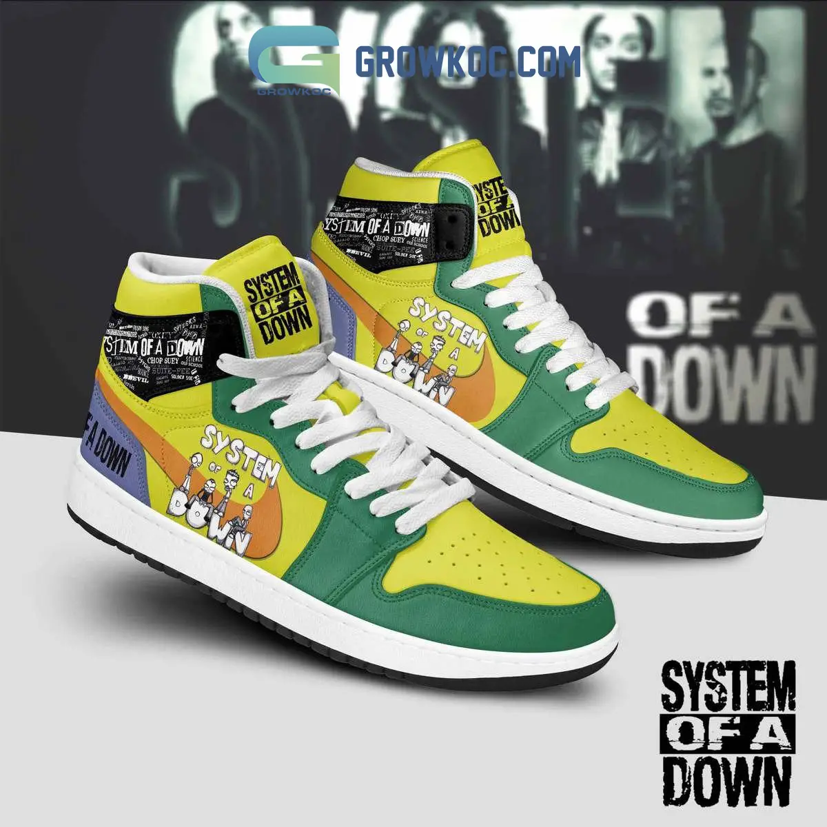 System Of A Down Prison Song White Lace Air Jordan 1 Shoes