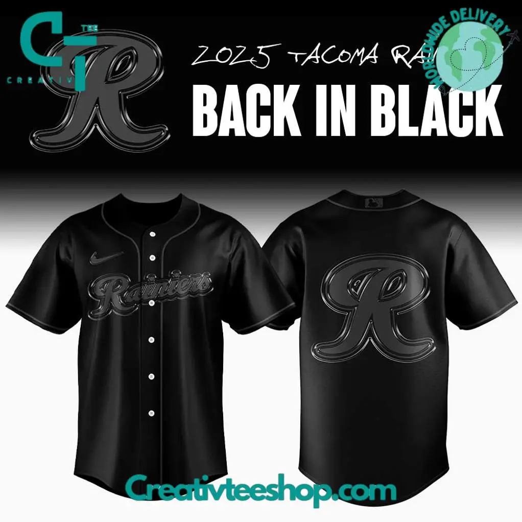 Tacoma Rainiers "Back In Black" Special Baseball Jersey