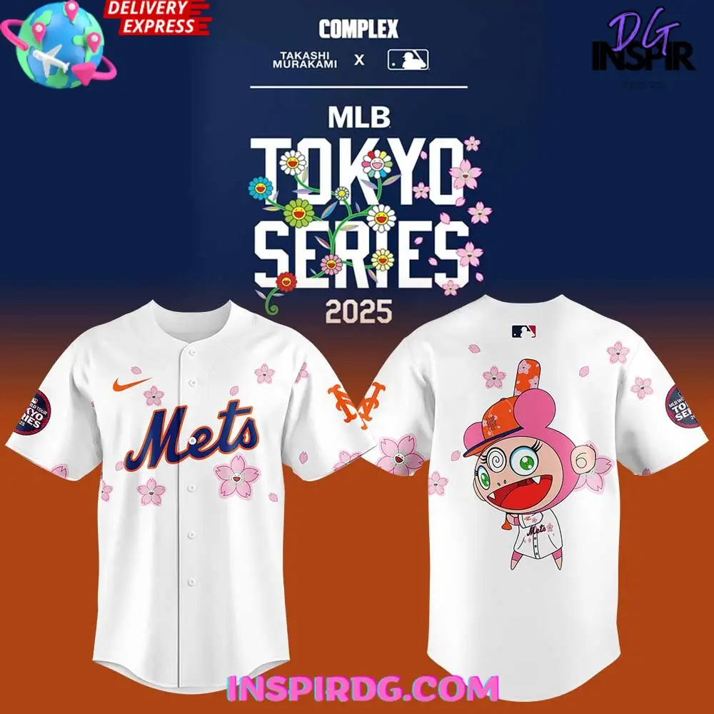 Takashi Murakami X Mlb World Tour Tokyo Series 2025 New York Mets Jersey