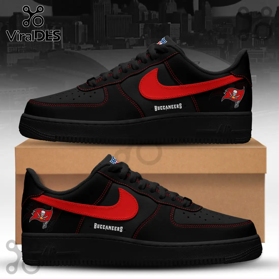 Tampa Bay Buccaneers Blackout Nike Air Force 1