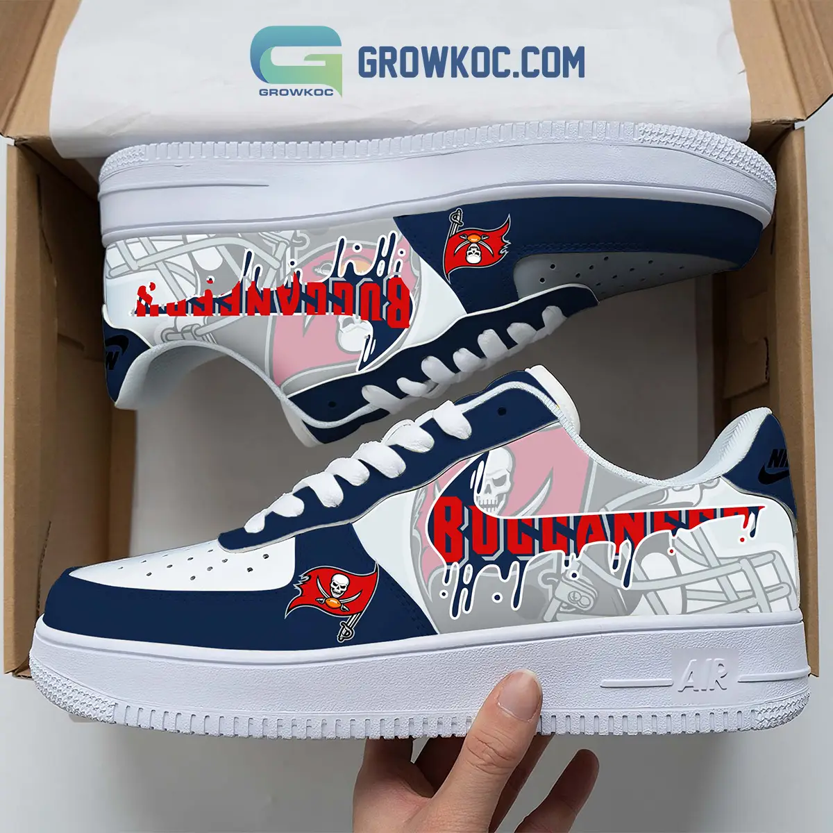 Tampa Bay Buccaneers Team Logo Fan Air Force 1 Shoes Tampa Bay Buccaneers Team Logo Fan Air Force 1 Shoes - Image 1