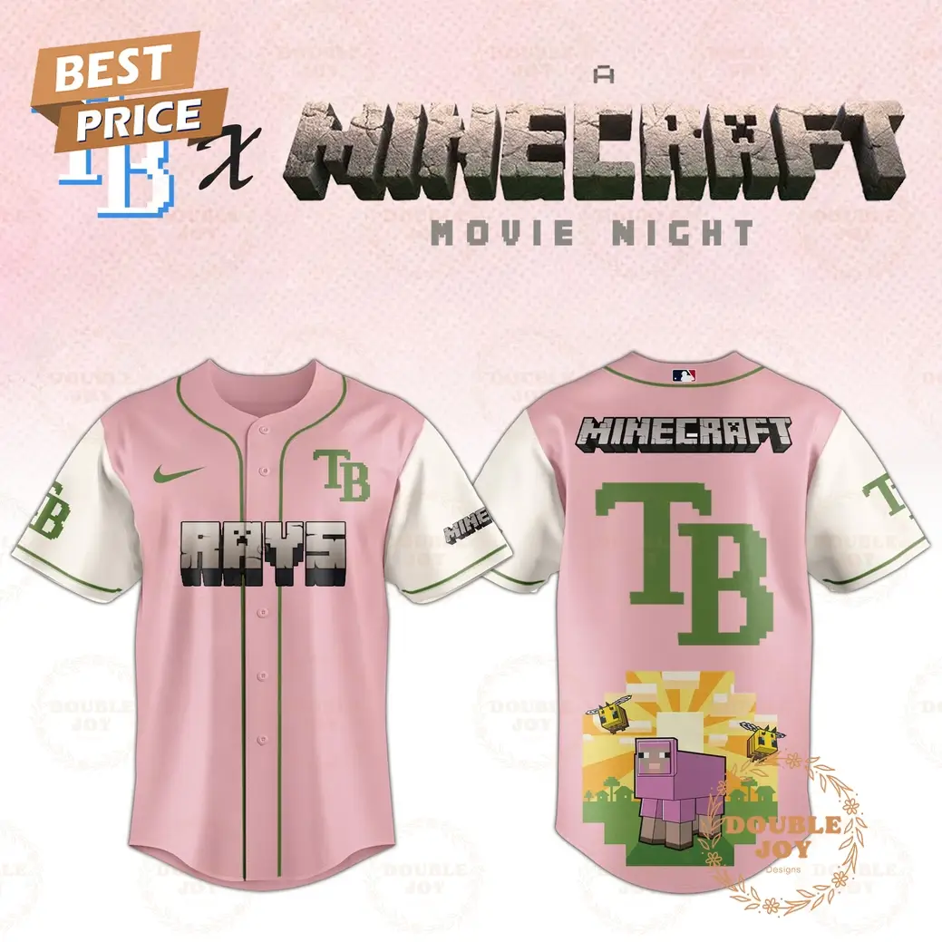 Tampa Bay Rays 2025 A Minecraft Movie Night Special Edition Baseball Jersey