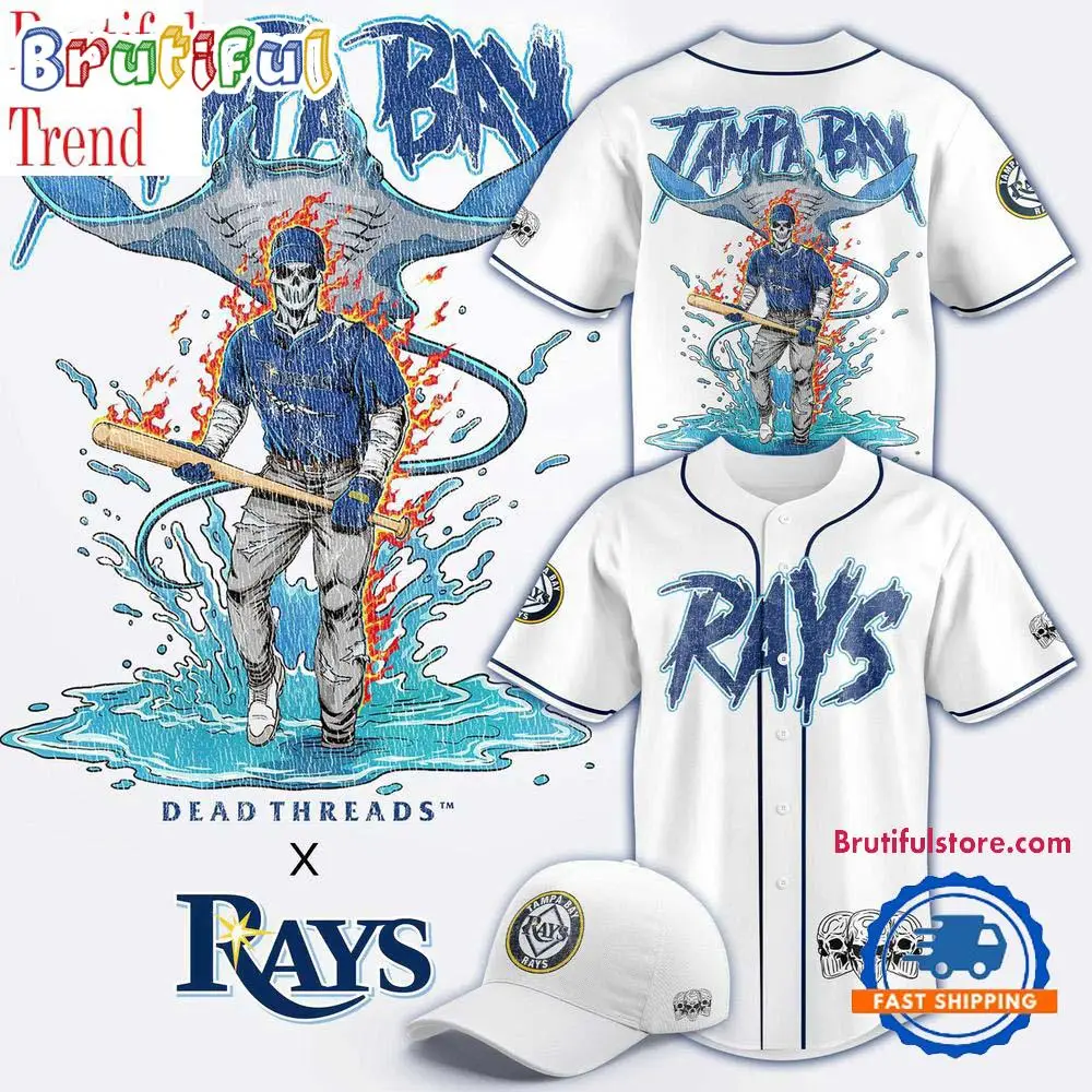 Tampa Bay Rays Dead Threads Night 2025 Baseball Jersey Tampa Bay Rays Dead Threads Night 2025 Baseball Jersey - Image 1
