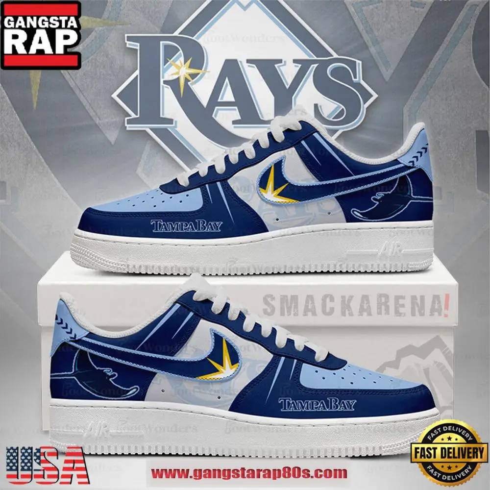 Tampa Bay Rays MLB Unique Sports Air Force 1 Low Top Shoes Running Sneakers
