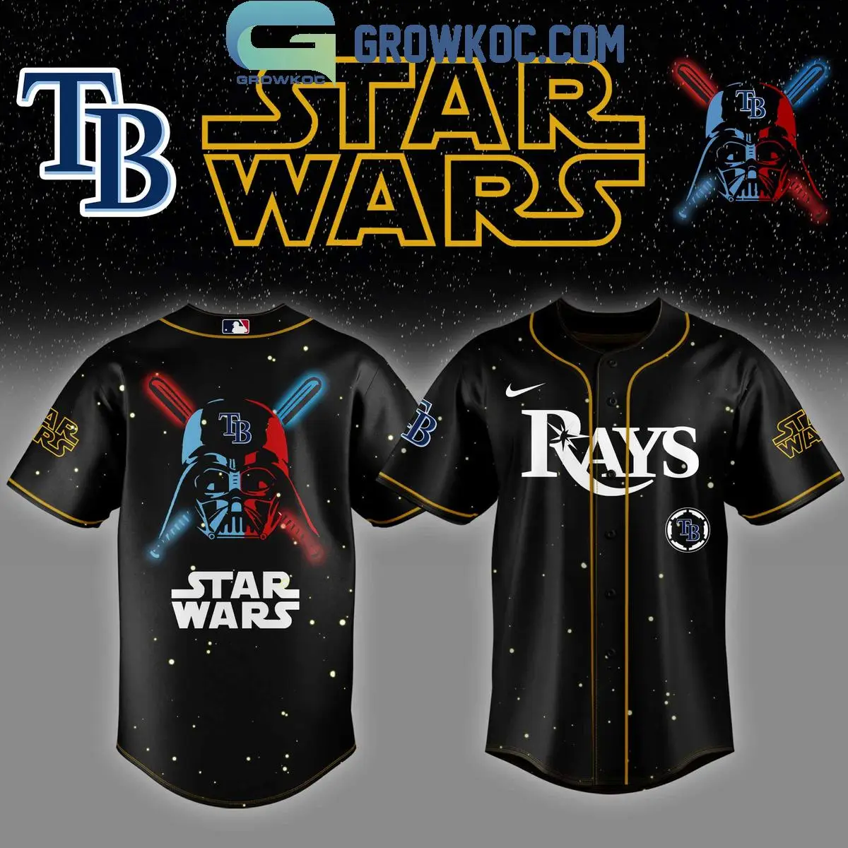 Tampa Bay Rays MLB x Star Wars 2025 Baseball Jersey Tampa Bay Rays MLB x Star Wars 2025 Baseball Jersey - Image 1