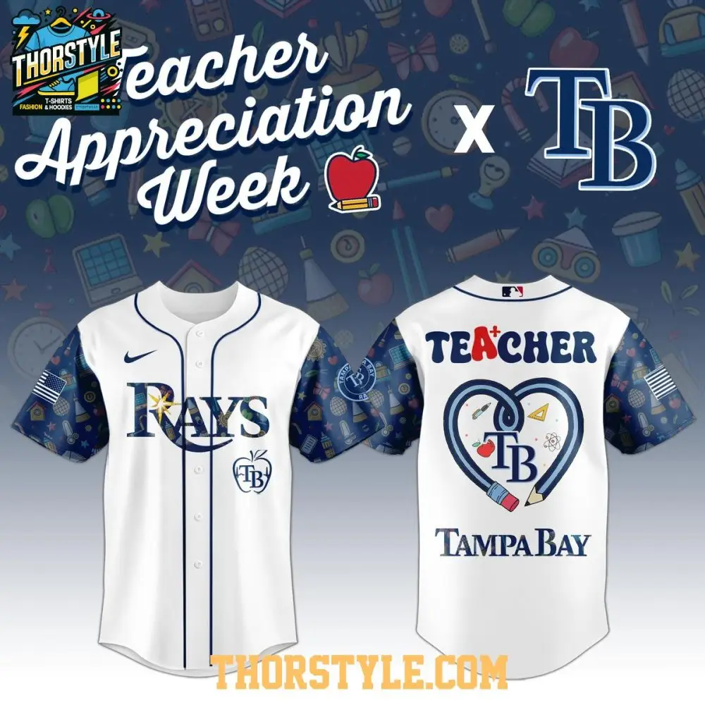 Tampa Bay Rays Teacher Appreciation Week 2025 Mlb Baseball Jersey Tampa Bay Rays Teacher Appreciation Week 2025 Mlb Baseball Jersey - Image 1