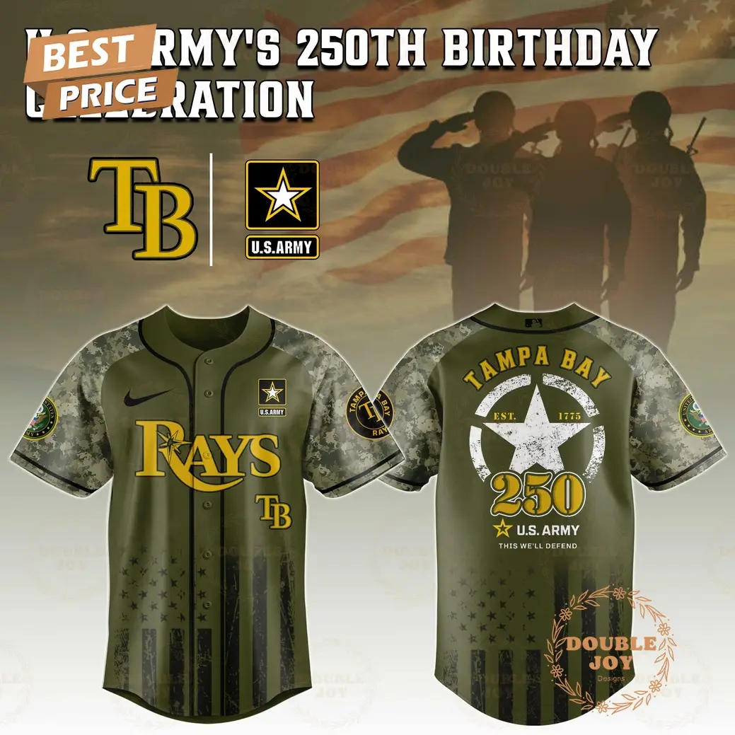 Tampa Bay Rays U.S. Army's 250th Limited Edition Baseball Jersey