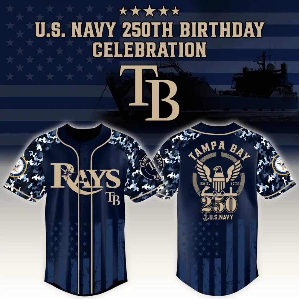 Tampa Bay Rays X Mlb Honoring 250 Years Of The U.S. Navy – Mlb Custom Baseball Jersey
