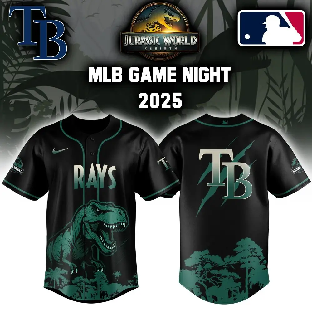 Tampa Bay Rays X Mlb Jurassic World Custom Baseball Jersey