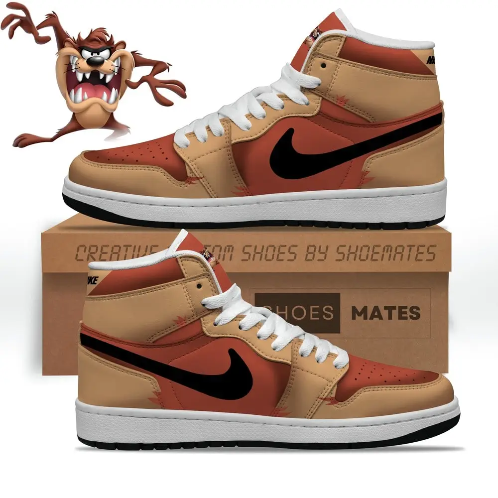 Tasmanian Devil Looney Tunes Air Jordan 1 High Top Shoes