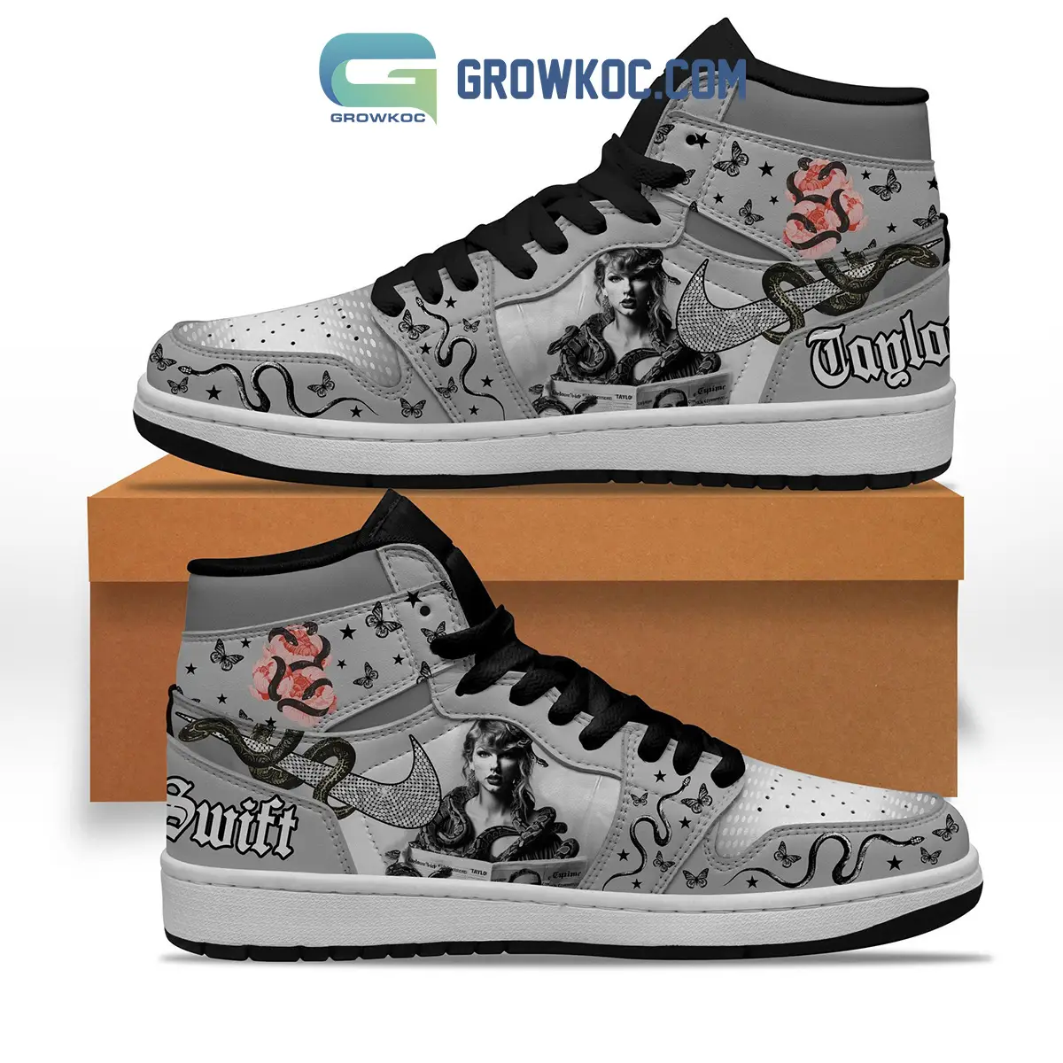 Taylor Swift 13 Snakes Dark Version Air Jordan 1 Shoes