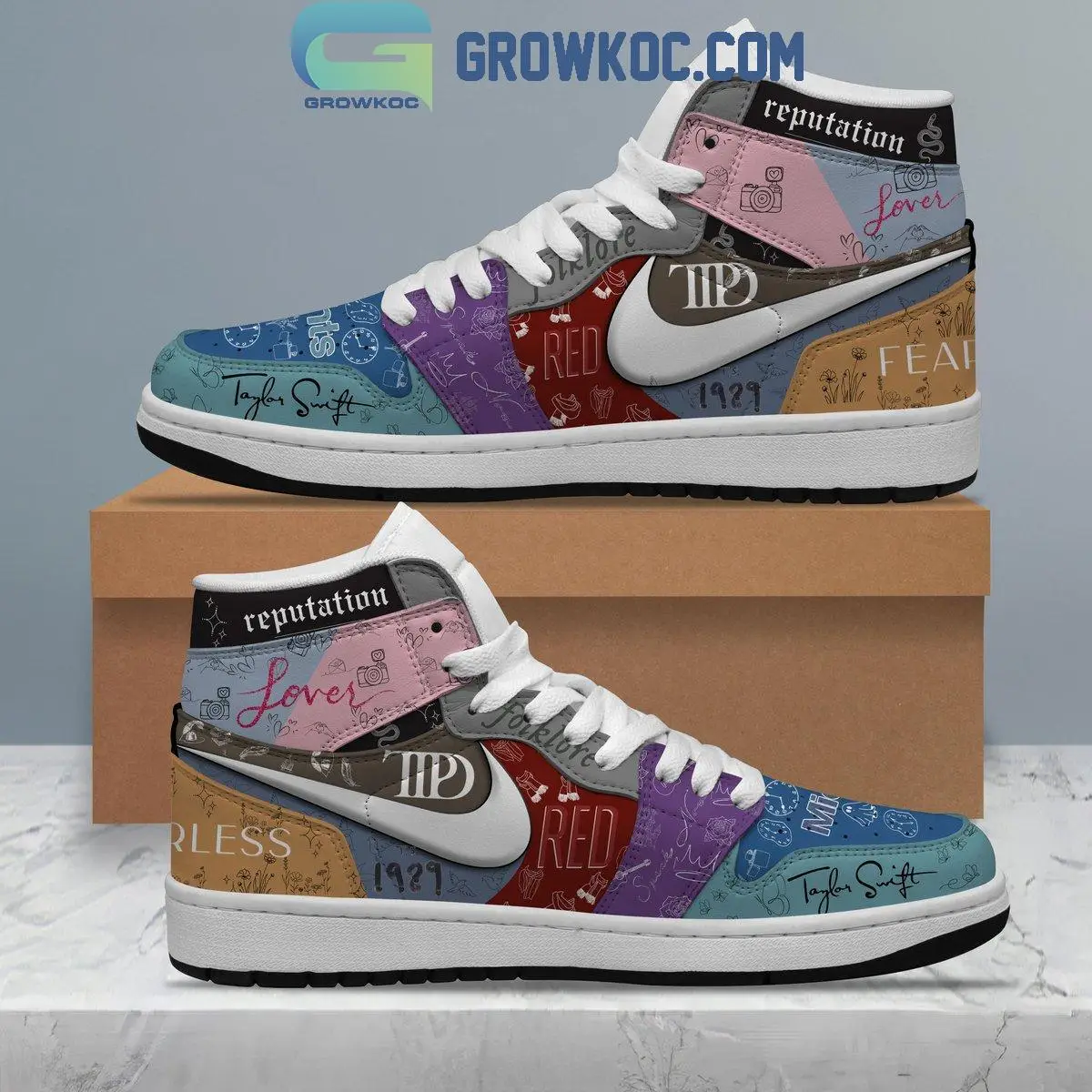 Taylor Swift All Eras Album Midnights Fan Air Jordan 1 Shoes