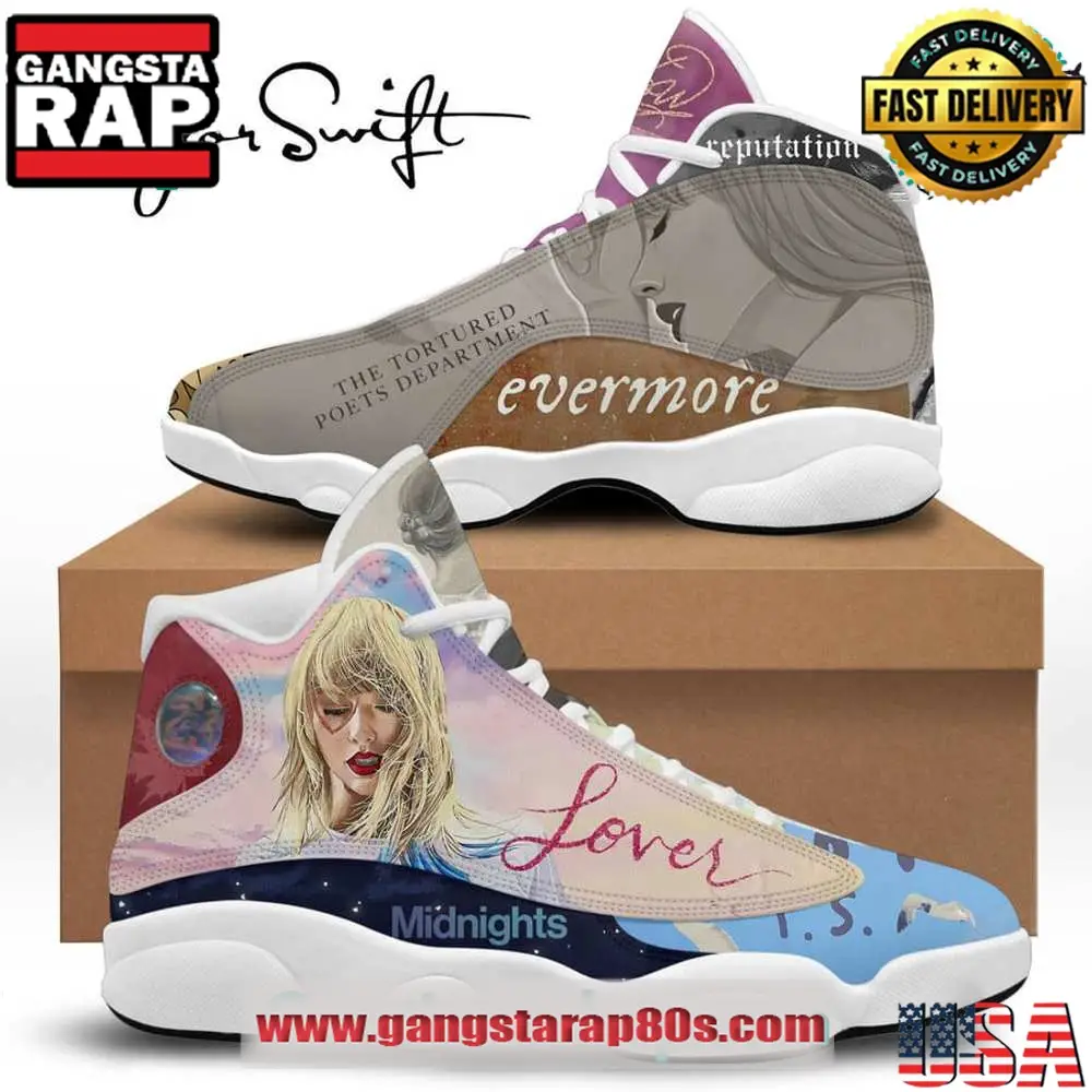 Taylor Swift Lover Air Jordan 13 Sneakers Shoess Taylor Swift Lover Air Jordan 13 Sneakers Shoess - Image 1