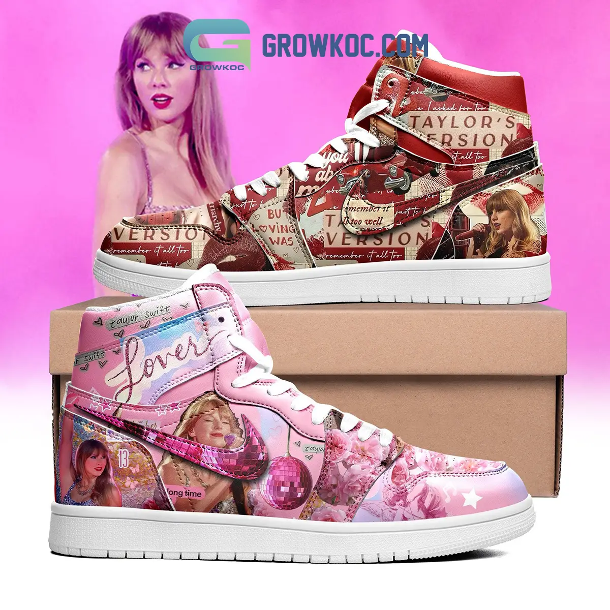Taylor Swift Lover Taylor's Version Air Jordan 1 Shoes