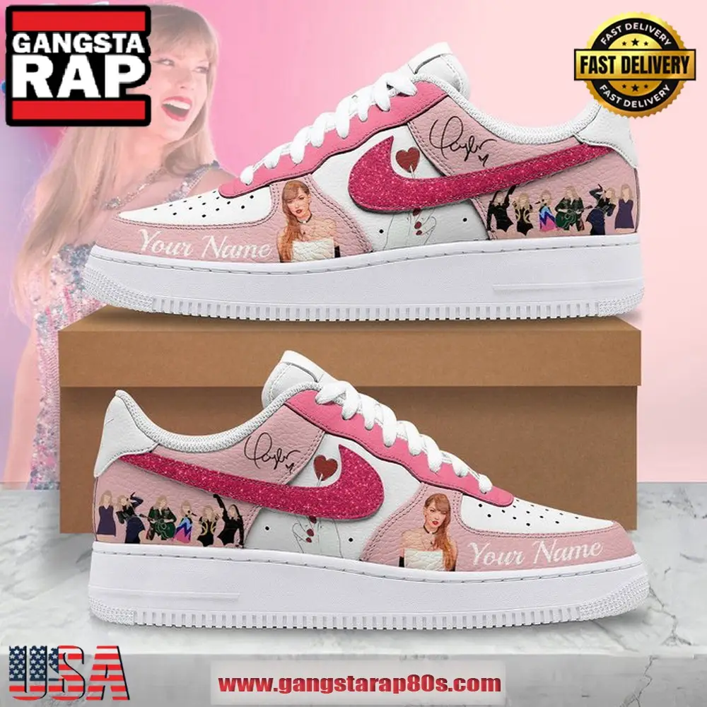 Taylor Swift Lovers Limited Air Force 1 Running Sneakers Shoes Taylor Swift Lovers Limited Air Force 1 Running Sneakers Shoes - Image 1