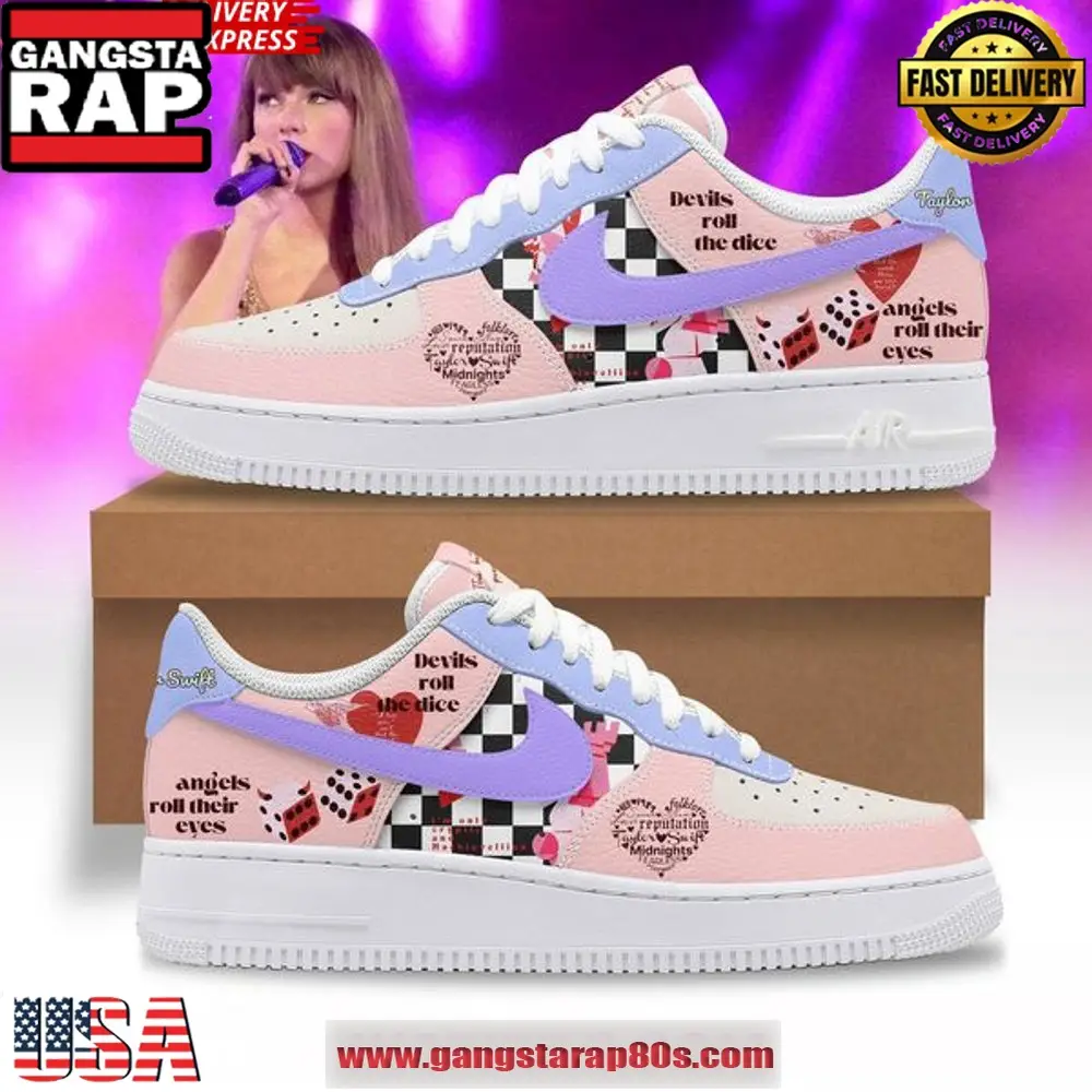 Taylor Swift Midnights Special Limited Air Force 1 Sneakers Shoes Taylor Swift Midnights Special Limited Air Force 1 Sneakers Shoes - Image 1