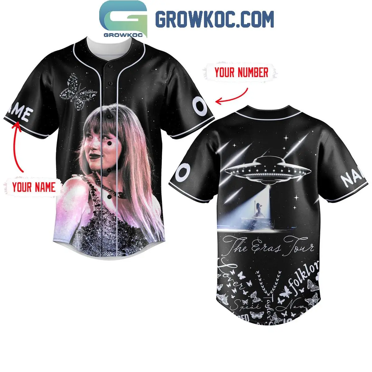 Taylor Swift The Eras Tour 2024 Down Bad Personalized Baseball Jersey