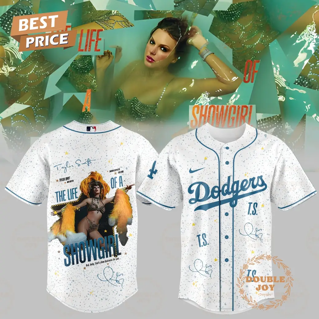 Taylor Swift x Los Angeles Dodgers New Album "The Life Of A Showgirl" Baseball Jersey Taylor Swift x Los Angeles Dodgers New Album "The Life Of A Showgirl" Baseball Jersey - Image 1