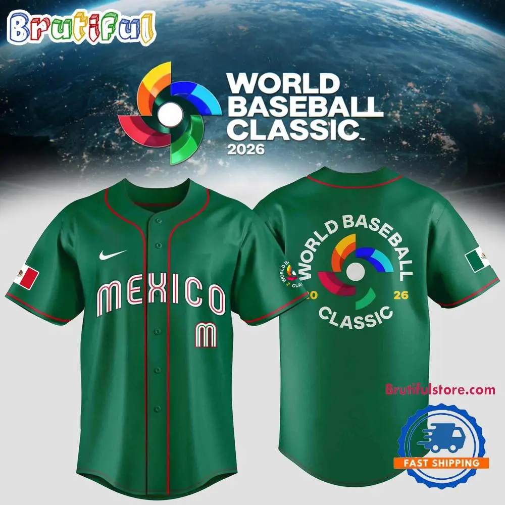 Team Mexico 2026 World Baseball Classic Special Edition Green Jersey Shirt
