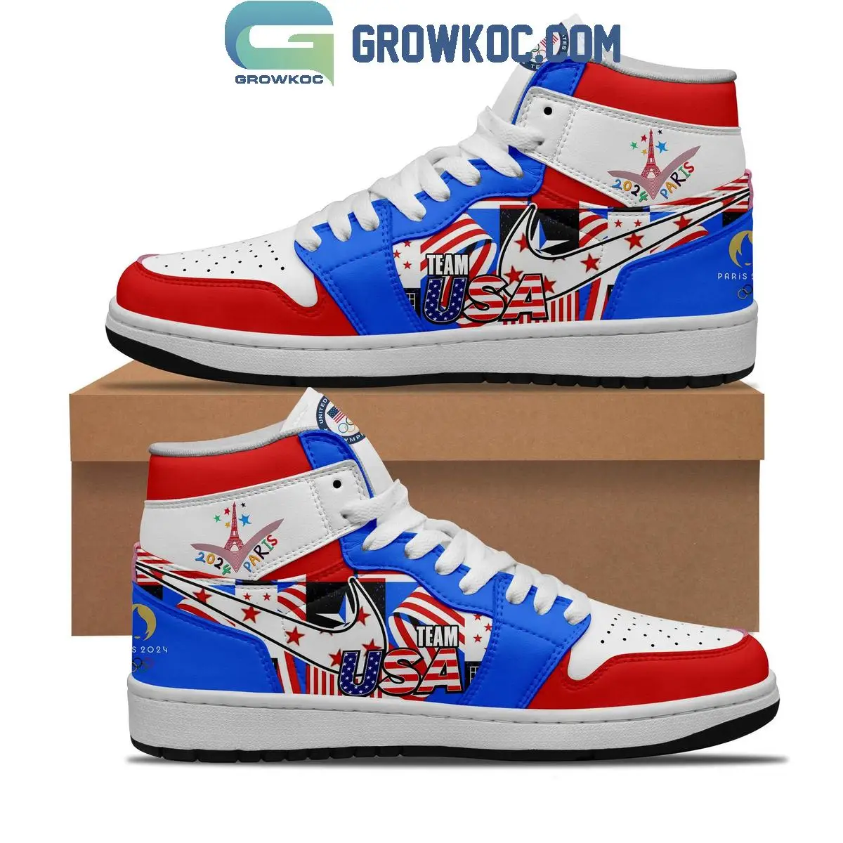 Team USA 2024 Paris Summer Olympic Air Jordan 1 Shoes