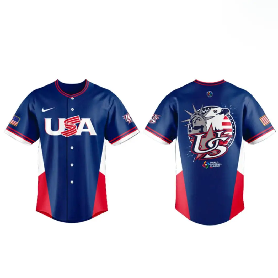 Team USA 2026 World Baseball Classic Navy Baseball Jersey - Tazila