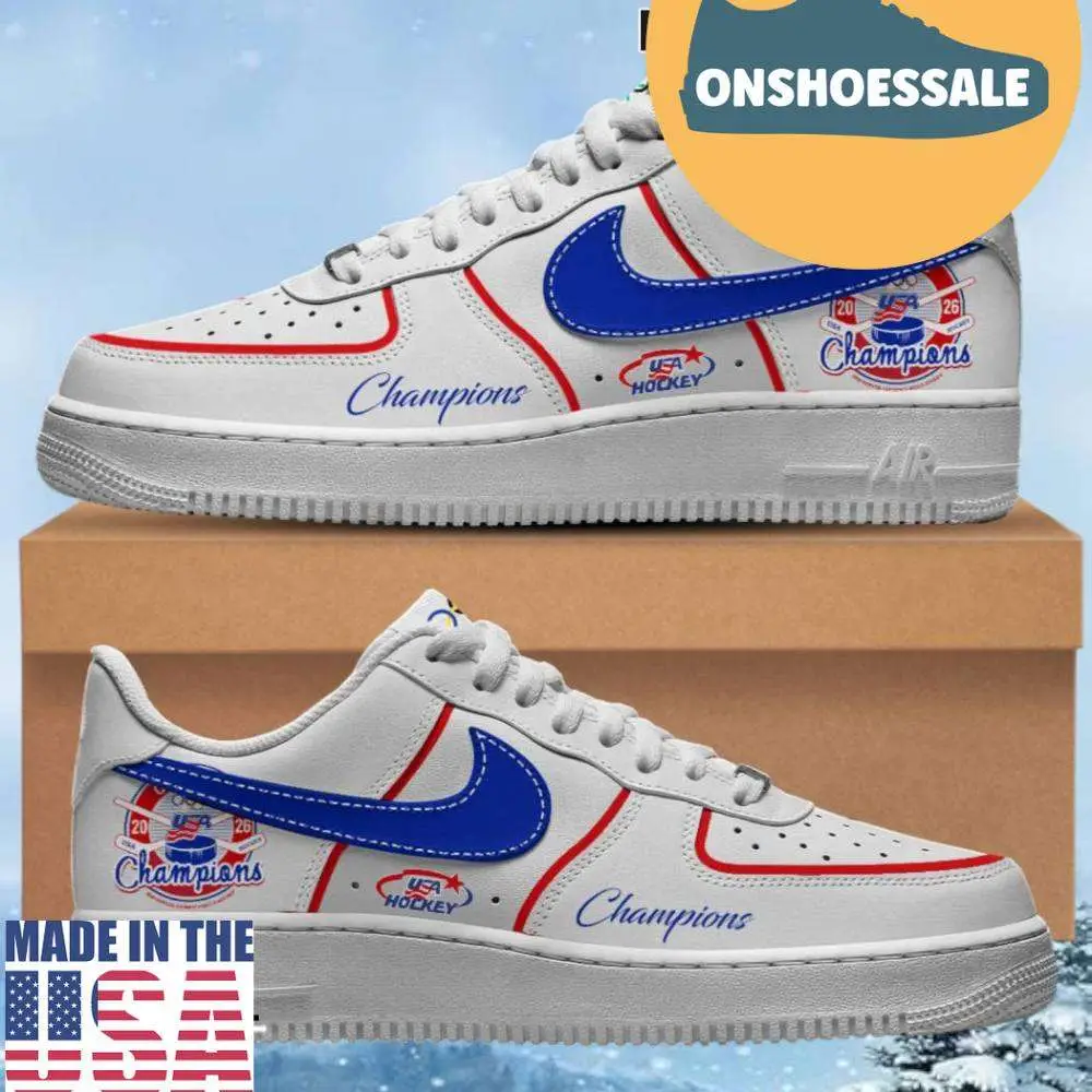 Team USA Hockey Olympic 2026 Gold Champions Air Force 1 Shoes, Gift For Fans - Best Gift Shoes