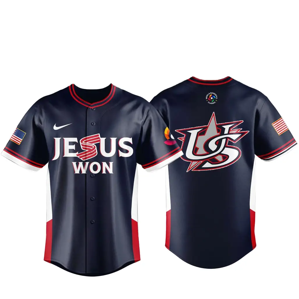Team USA x JS 2026 World Baseball Classic Navy Baseball Jersey - Tazila