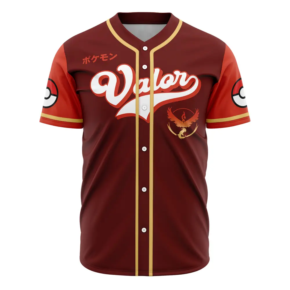 Team Valor Baseball Jersey - Stylish Pokémon-Inspired Unisex Top For Fans
