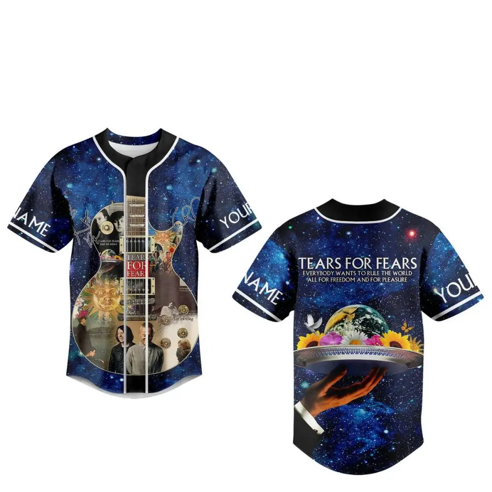 Tears For Fears Cosmic Guitar Jersey - Unique Music Fan Apparel For Men & Women