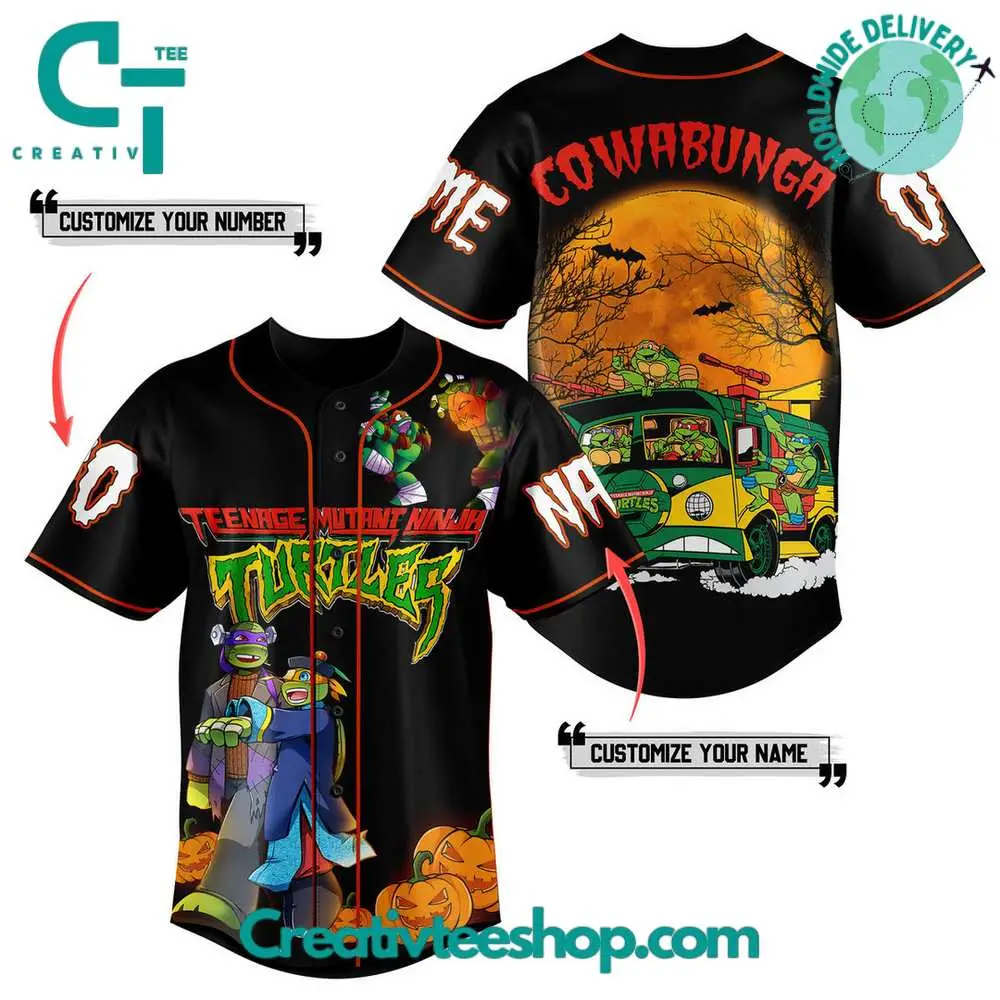 Teenage Mutant Ninja Turtles Cowabunga Custom Name Baseball Jersey