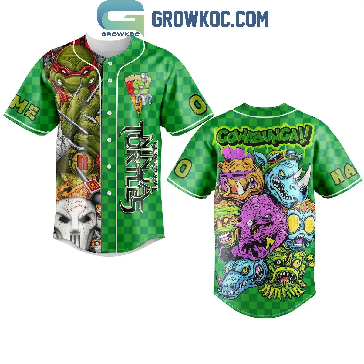Teenage Mutant Ninja Turtles Cowabunga Monster Personalized Baseball Jersey