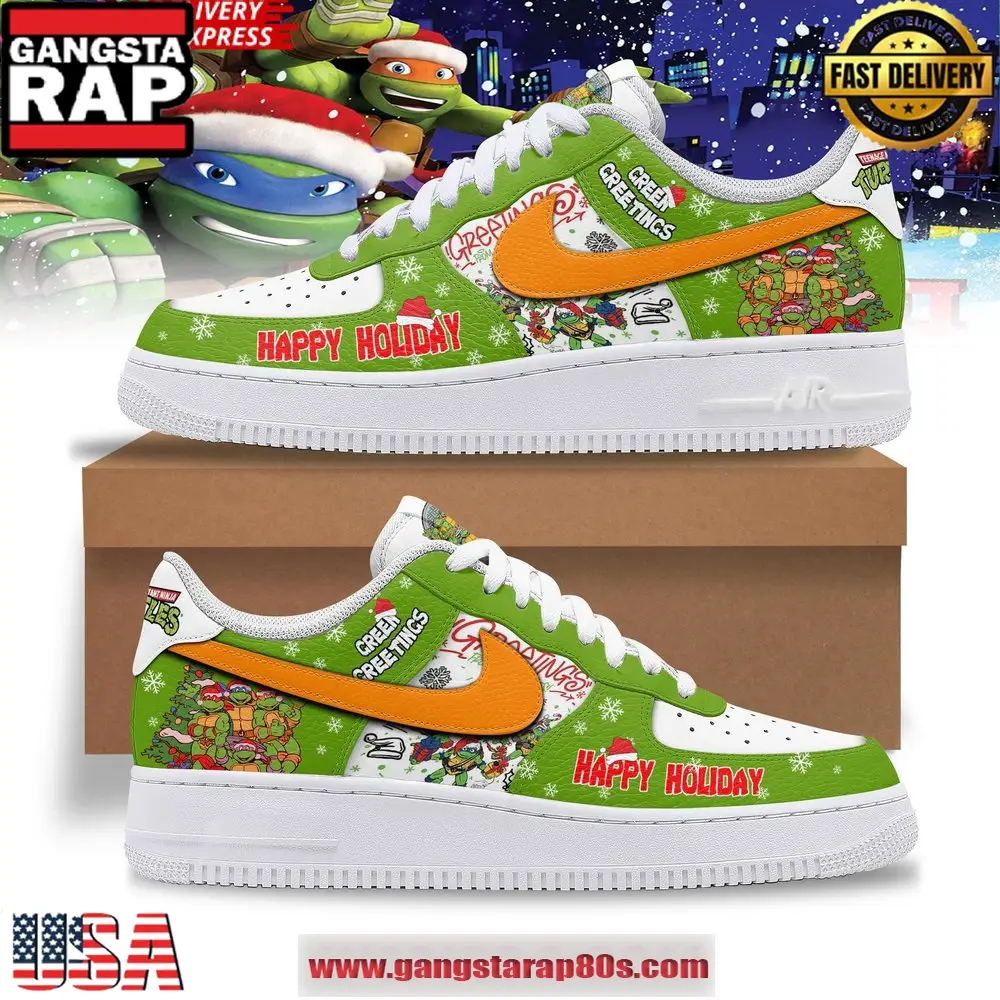 Teenage Mutant Ninja Turtles Happy Holiday Limited Edition Air Force 1 Running Sneakers
