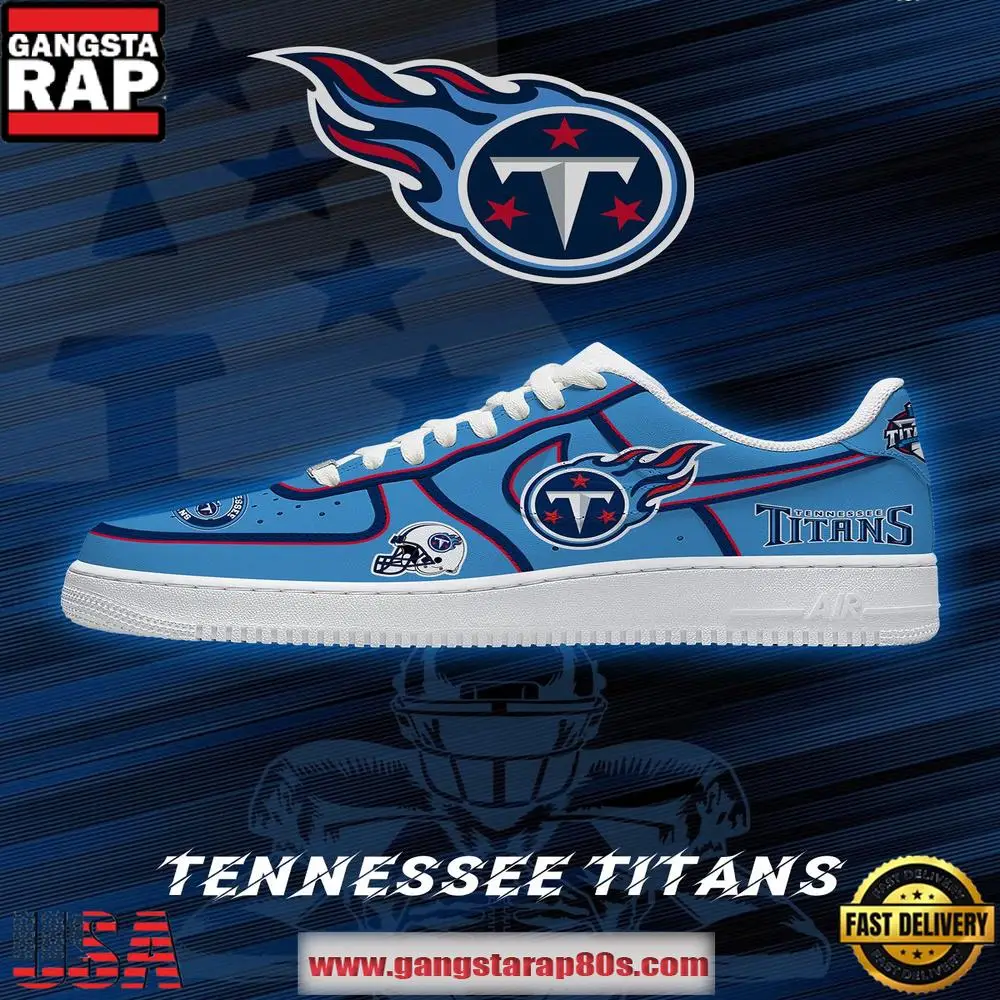 Tennessee Football NFL Team Logo Air Force 1 Sneakers Shoes Sneakers