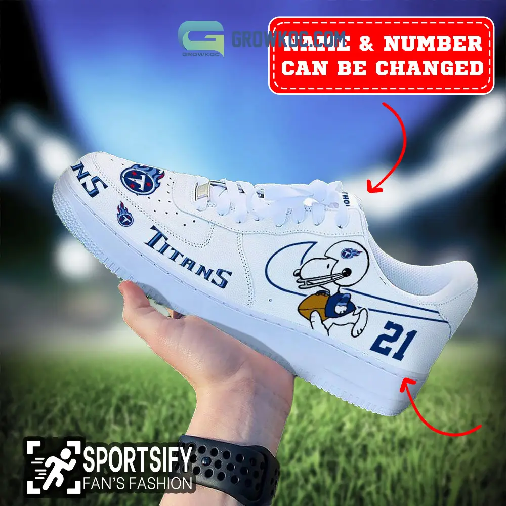 Tennessee Titans NFL Snoopy Personalized Air Force 1 Low Top Shoes