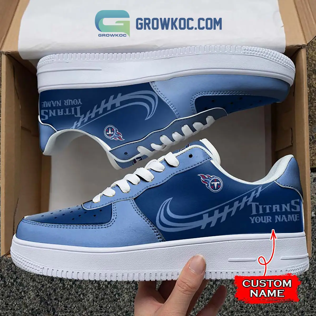 Tennessee Titans Personalized Air Force 1 Sneaker Shoes